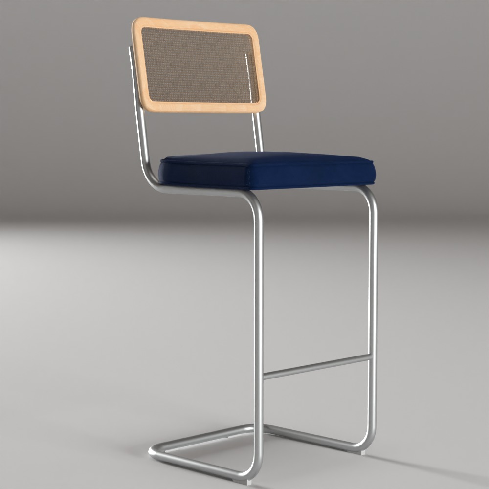 Grantham Stool Low-poly 3D model_2