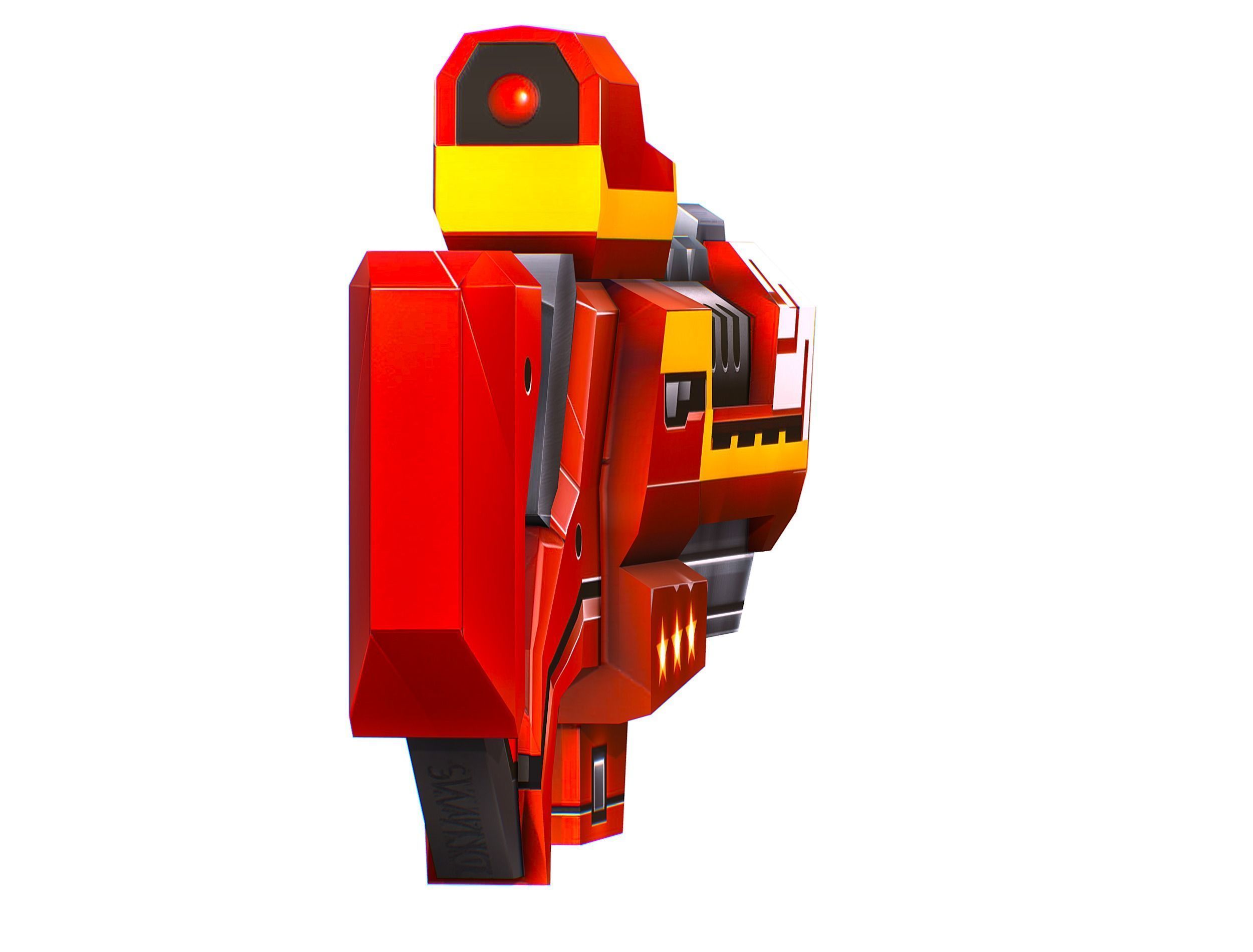 LowPoly Sci-Fi Cartoon Assault Rifle Future Low-poly 3D model_10