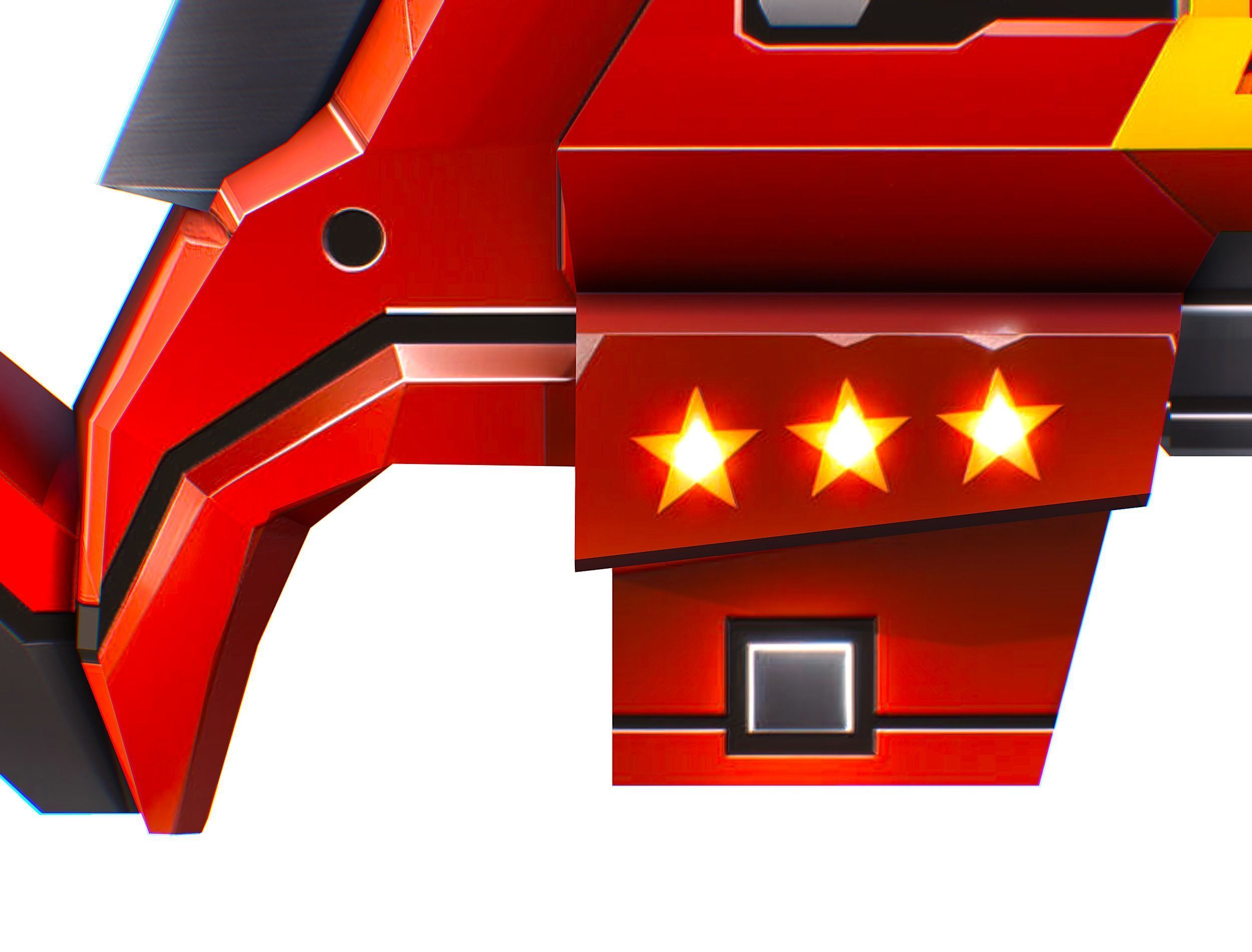 LowPoly Sci-Fi Cartoon Assault Rifle Future Low-poly 3D model_23