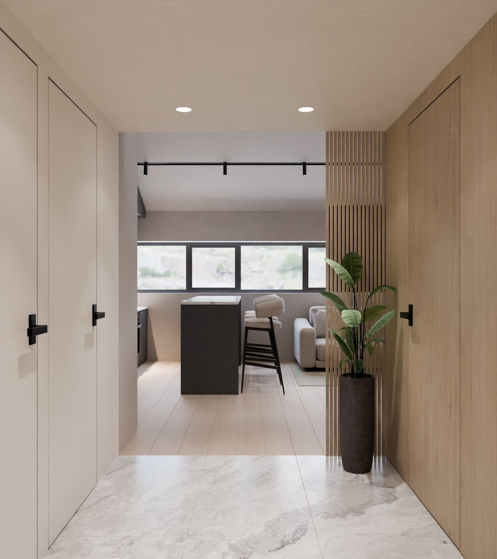 Loft interior design 3D model_1