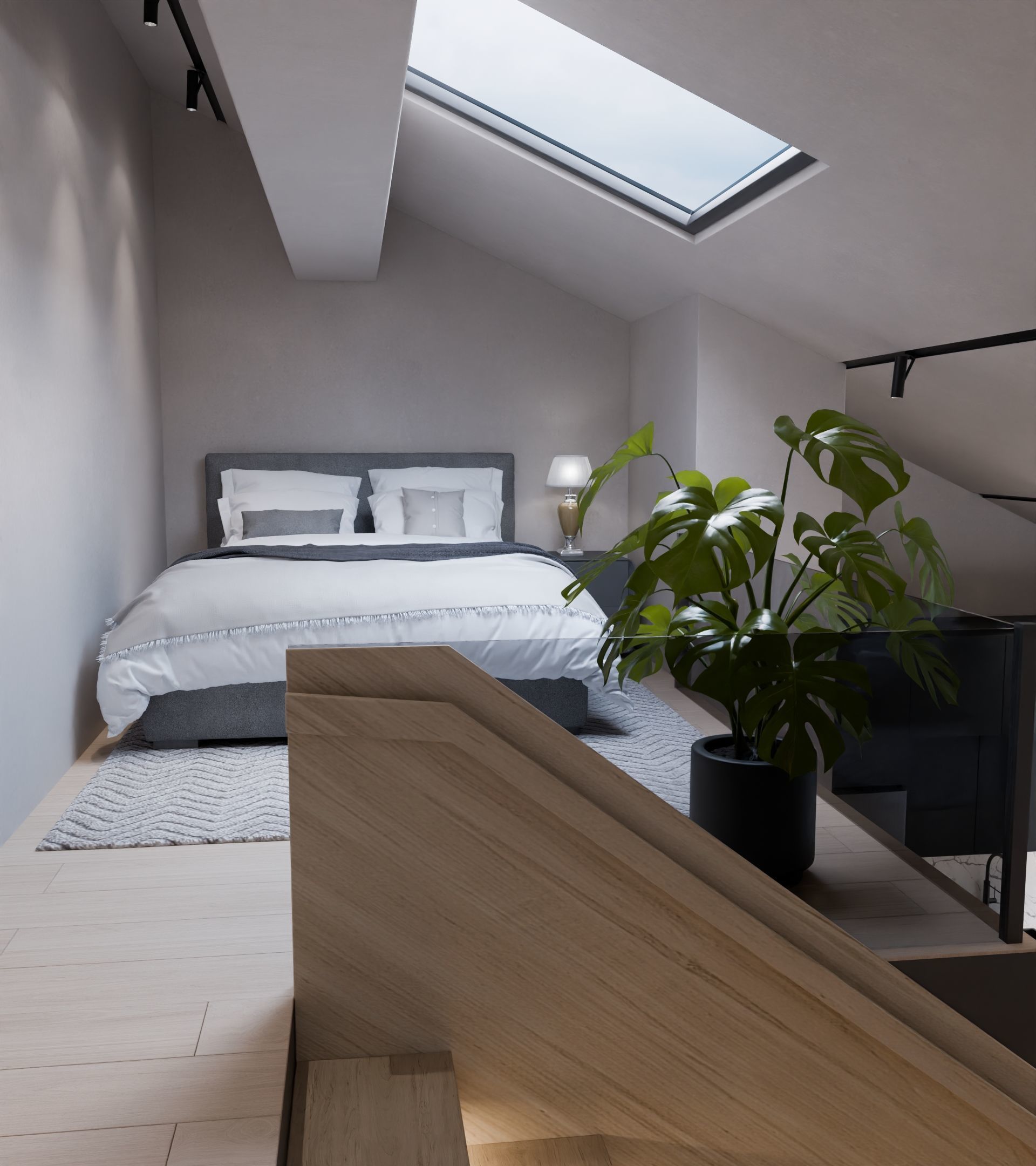 Loft interior design 3D model_4