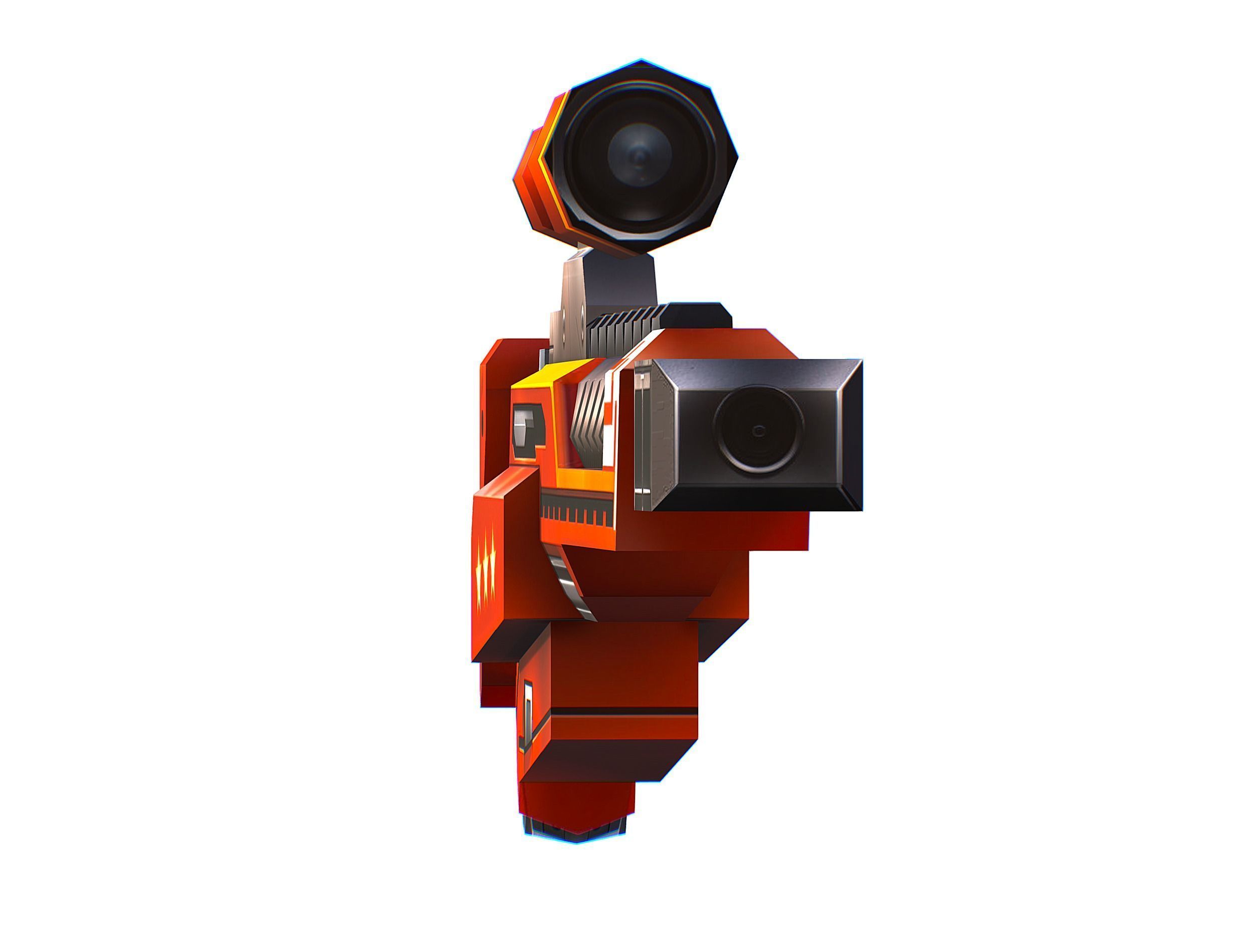 LowPoly Cartoon Sci-Fi Sniper Rifle Future Low-poly 3D model_4