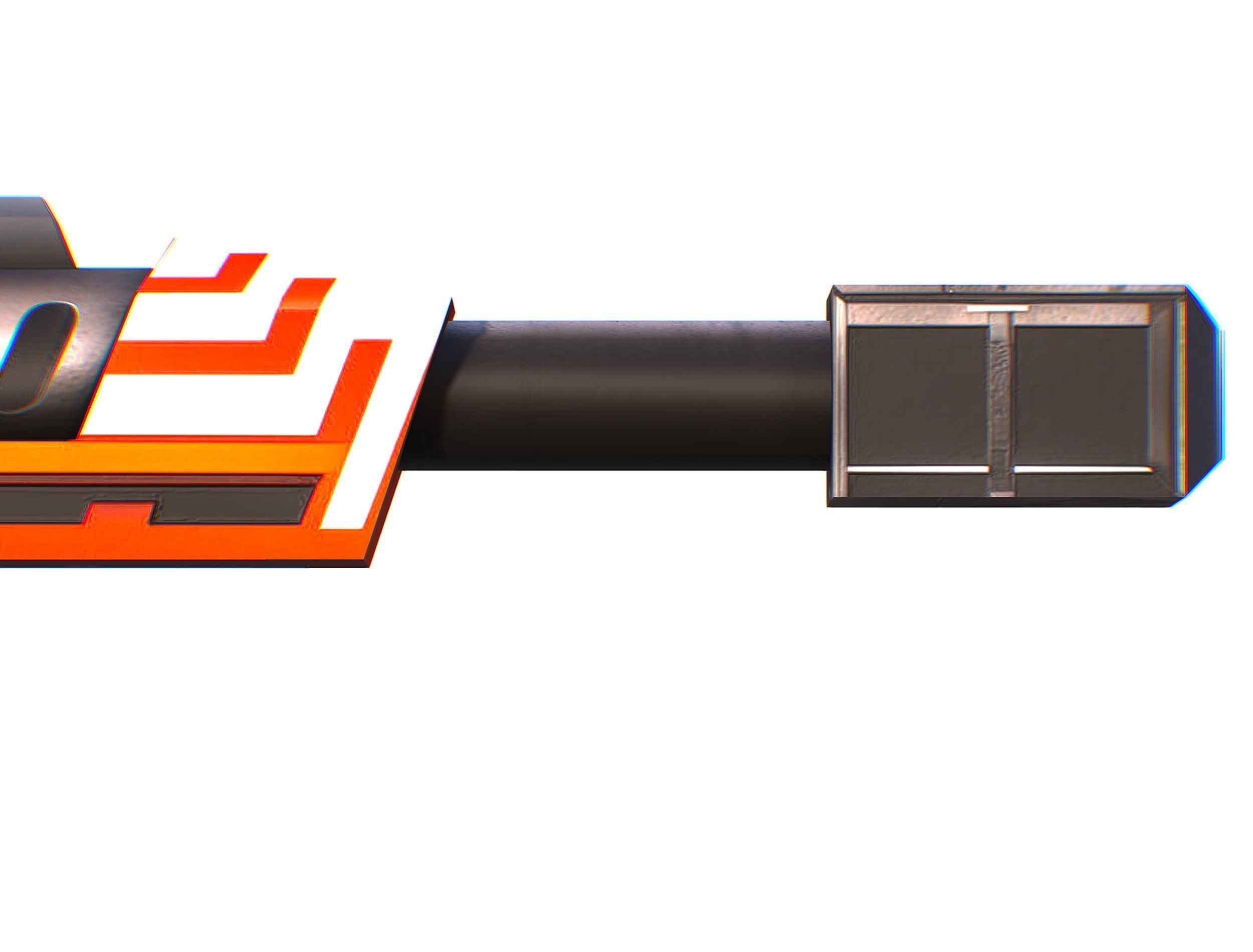 LowPoly Cartoon Sci-Fi Sniper Rifle Future Low-poly 3D model_23