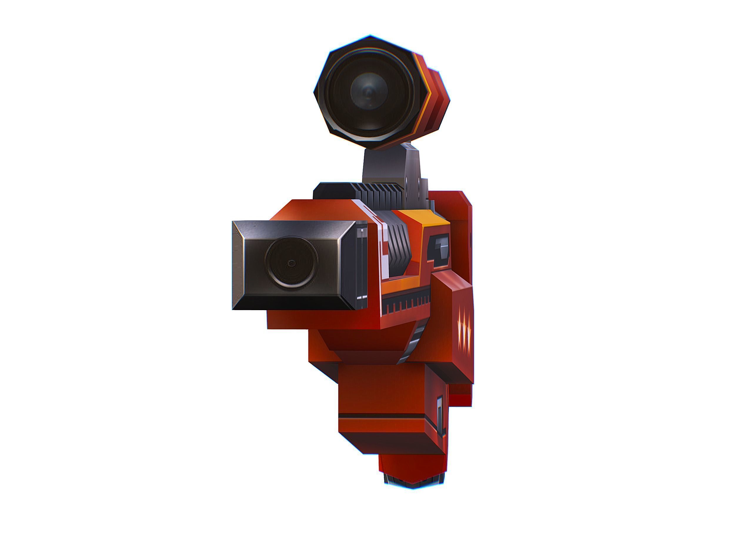 LowPoly Cartoon Sci-Fi Sniper Rifle Future Low-poly 3D model_5