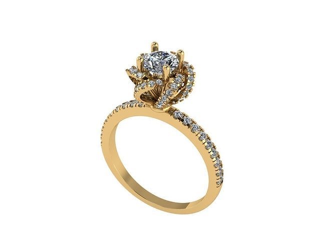 Women diamond ring 3d render 3D print model