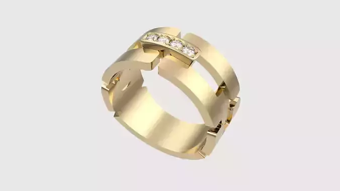 Elegant Gem-Embellished Wedding Ring JDBCo
