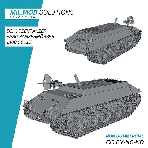 Panzermoerser HS30 3D print model