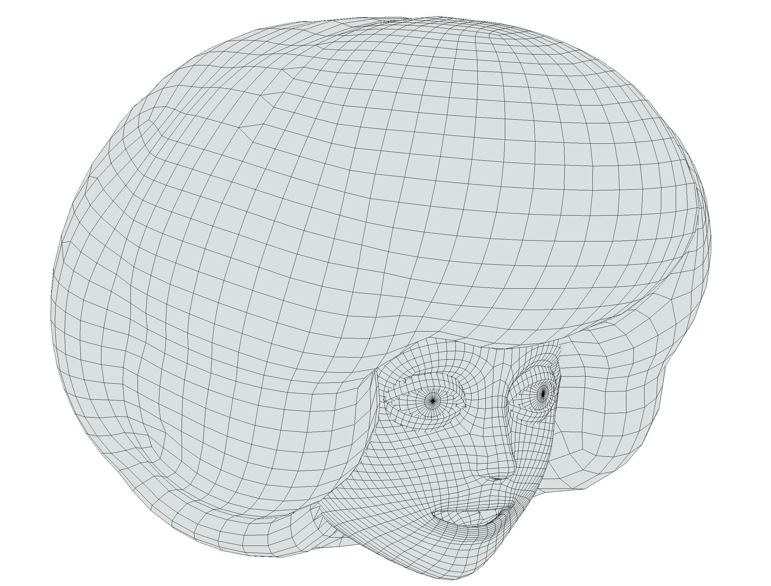 Stylized Afro Rainbow Hair Multicolor Hot Wig Low-poly 3D model_20