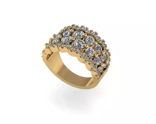 Women diamond ring 3d render