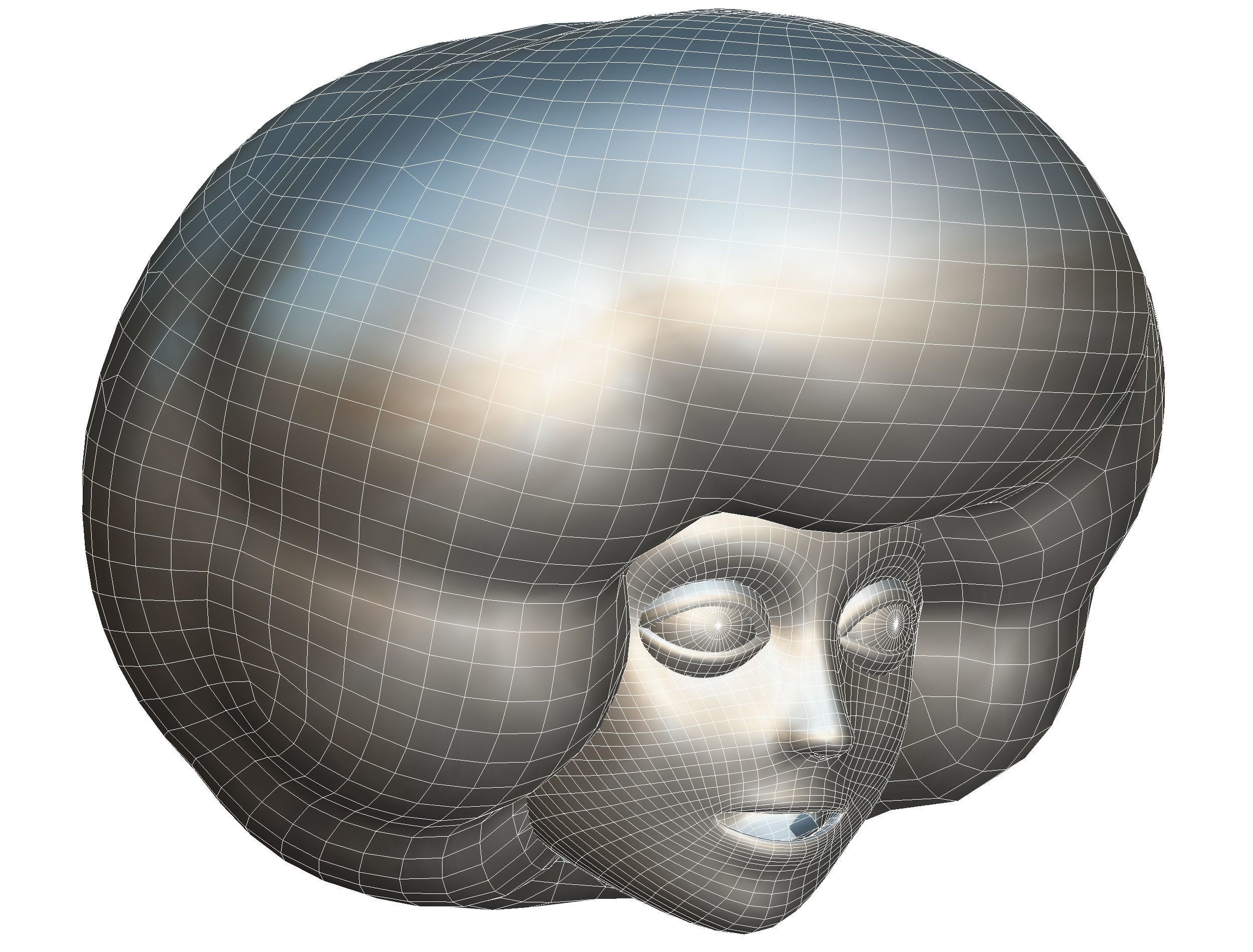 Black Afro Hair Cartoon Slylized Wig Low-poly 3D model_19