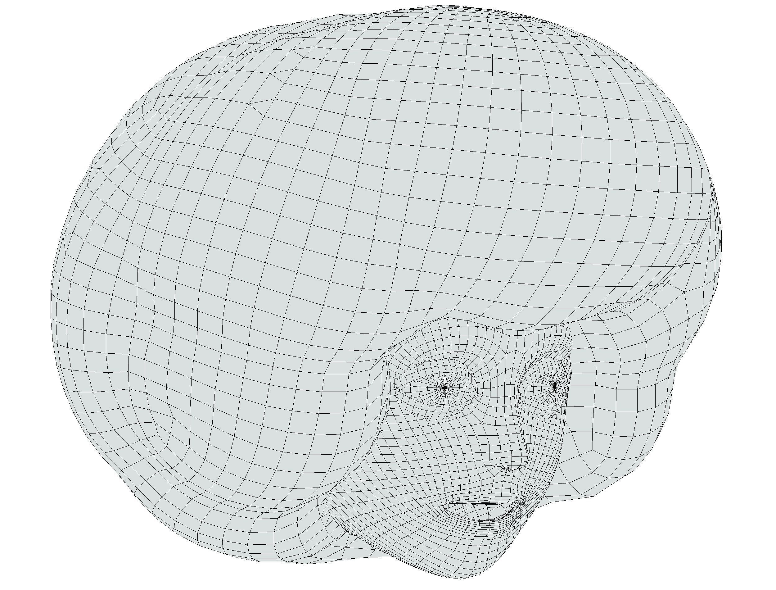 Black Afro Hair Cartoon Slylized Wig Low-poly 3D model_21