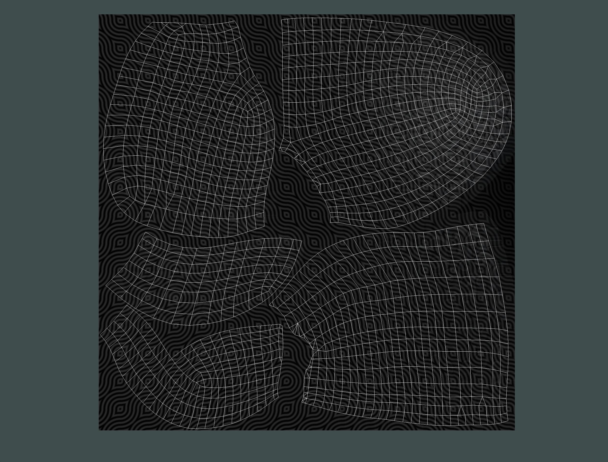 Black Afro Hair Cartoon Slylized Wig Low-poly 3D model_23