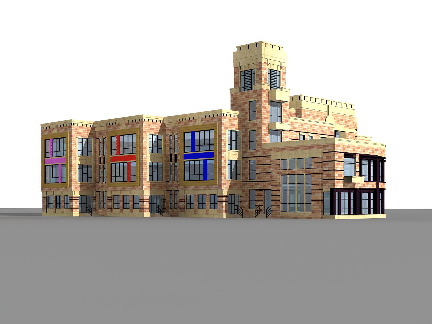 School Building Collection 50 items Vol1  3D model_4