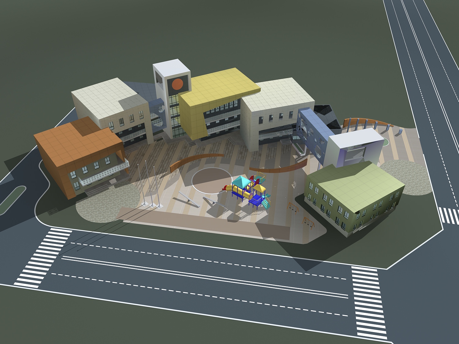 School Building Collection 50 items Vol1  3D model_1