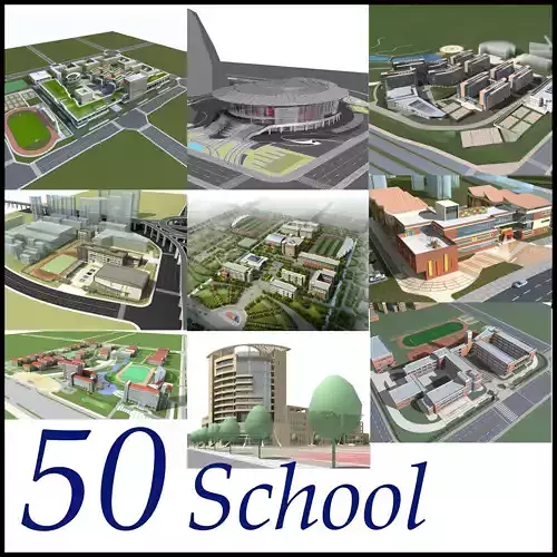 School Building Collection 50 items Vol1 