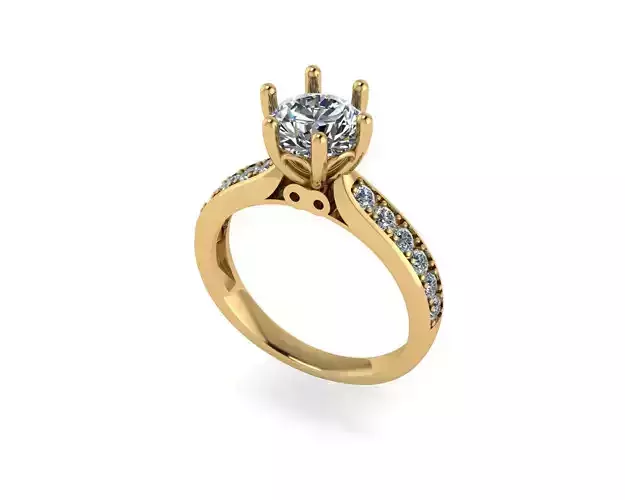 Women diamond ring 3d render