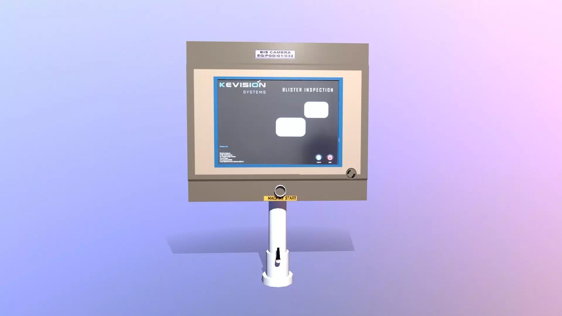 HMI Panel Low-poly 3D model_0