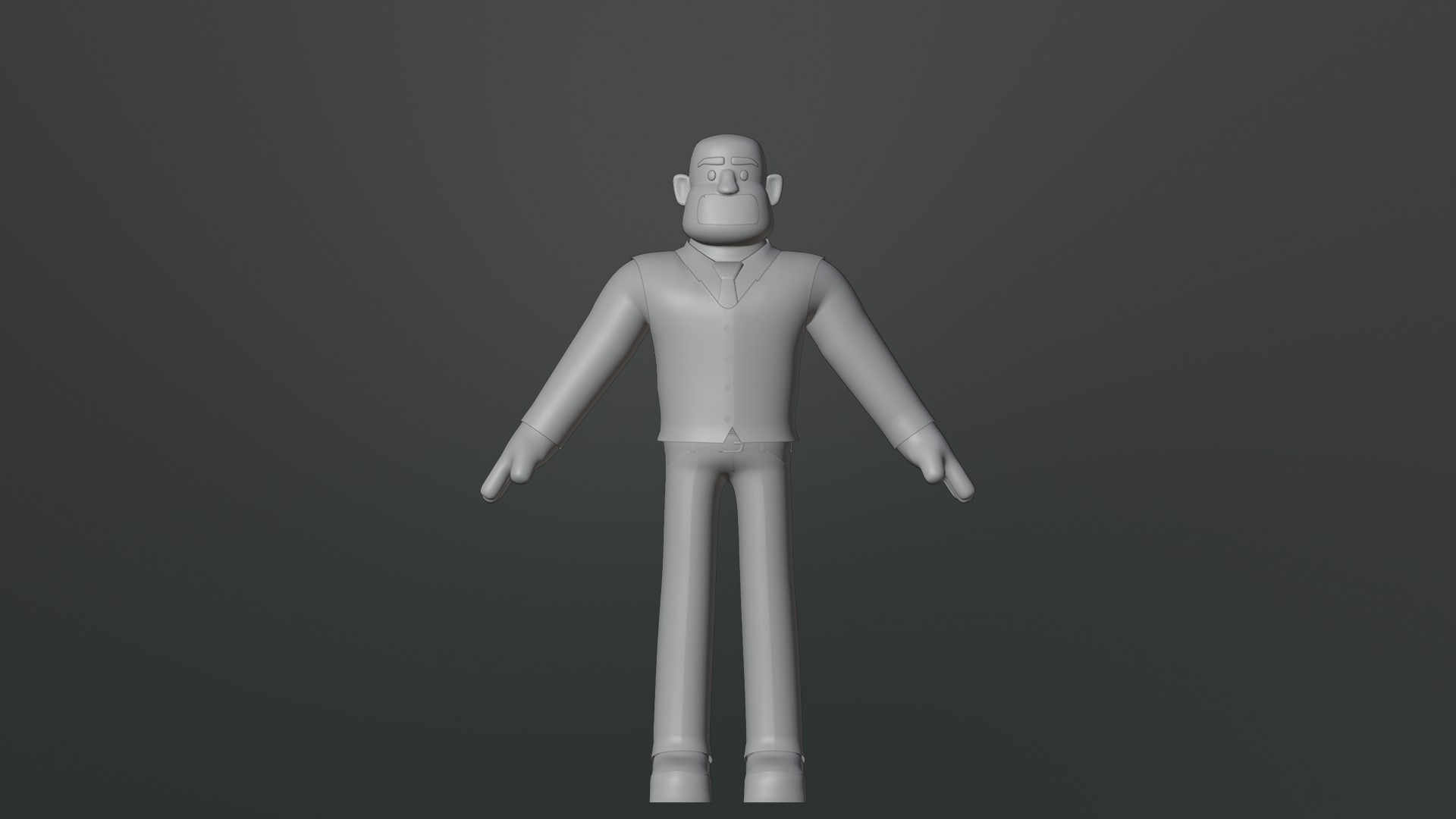 Minimal Man Suit Low-poly 3D model_22