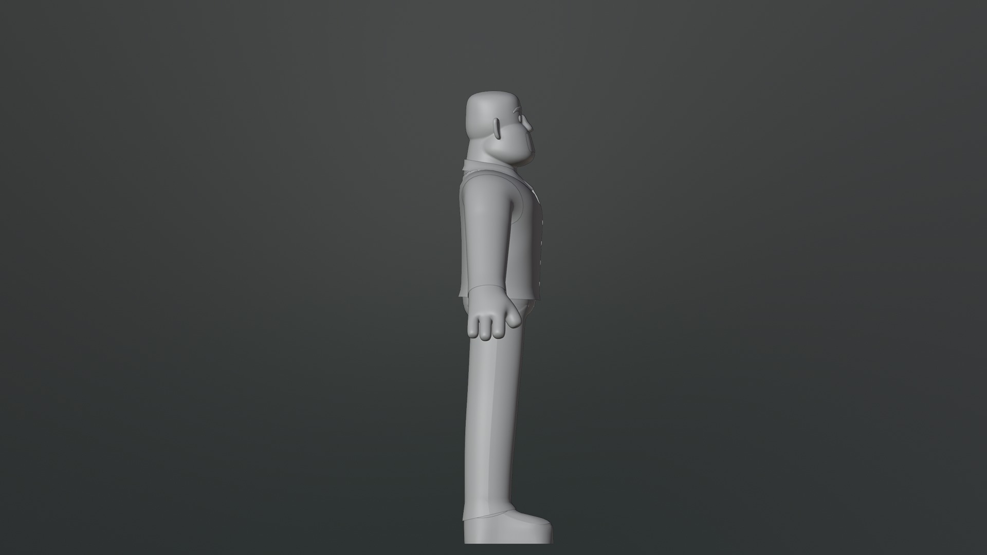 Minimal Man Suit Low-poly 3D model_23