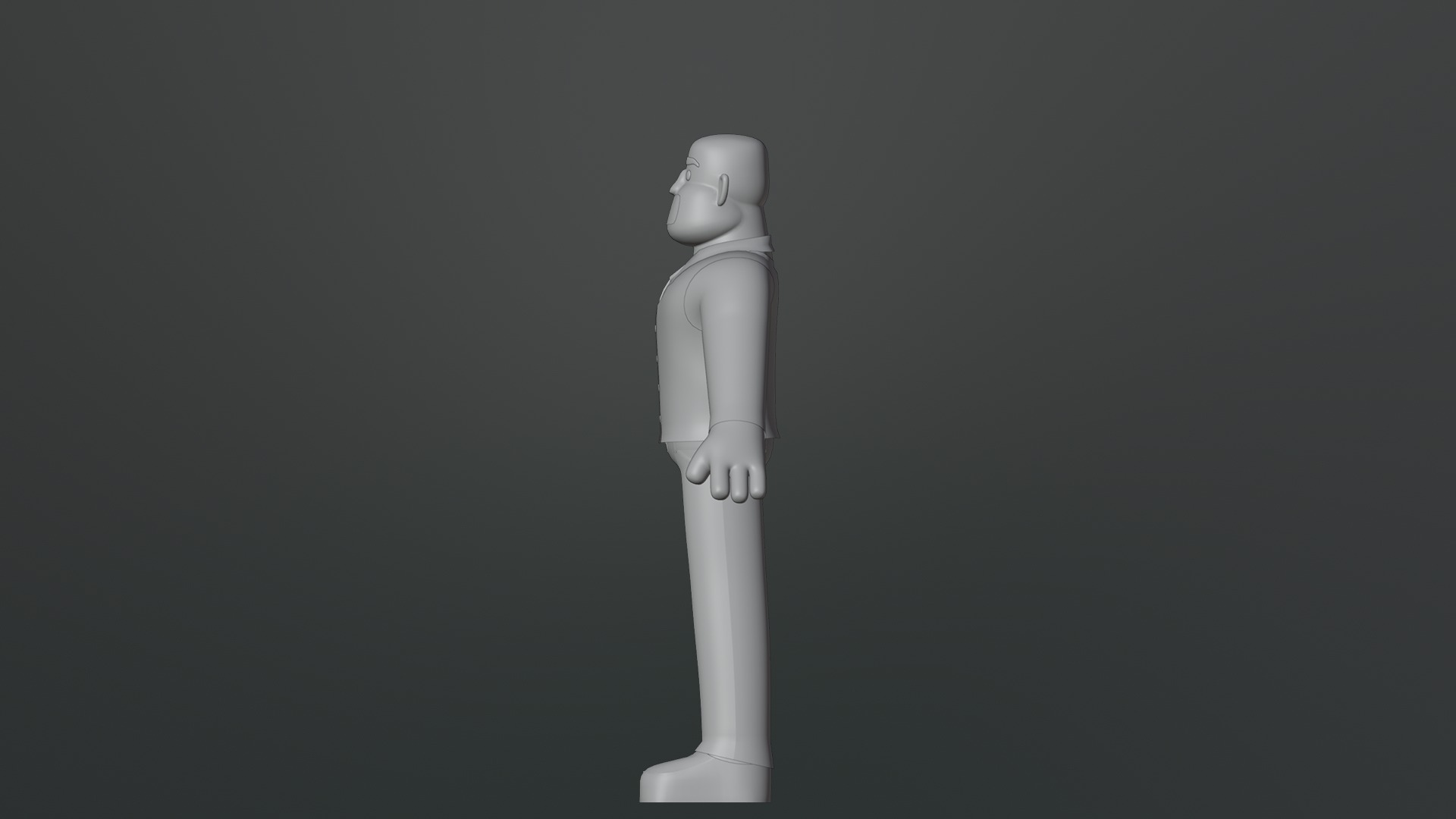 Minimal Man Suit Low-poly 3D model_25