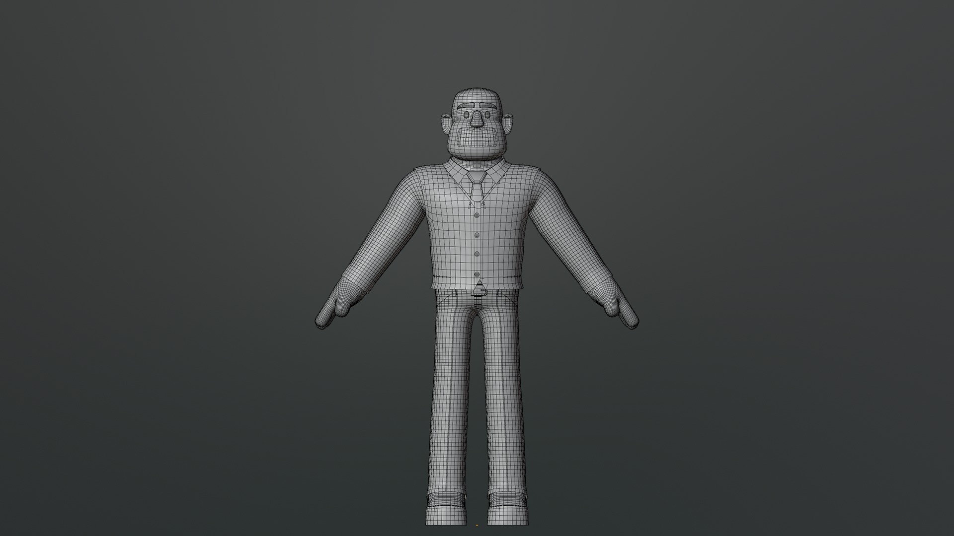 Minimal Man Suit Low-poly 3D model_26