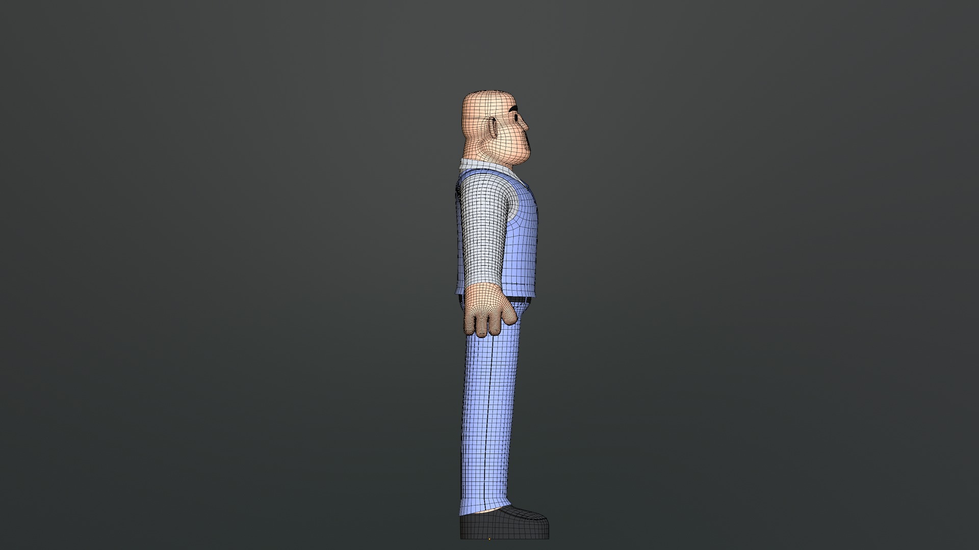 Minimal Man Suit Low-poly 3D model_19