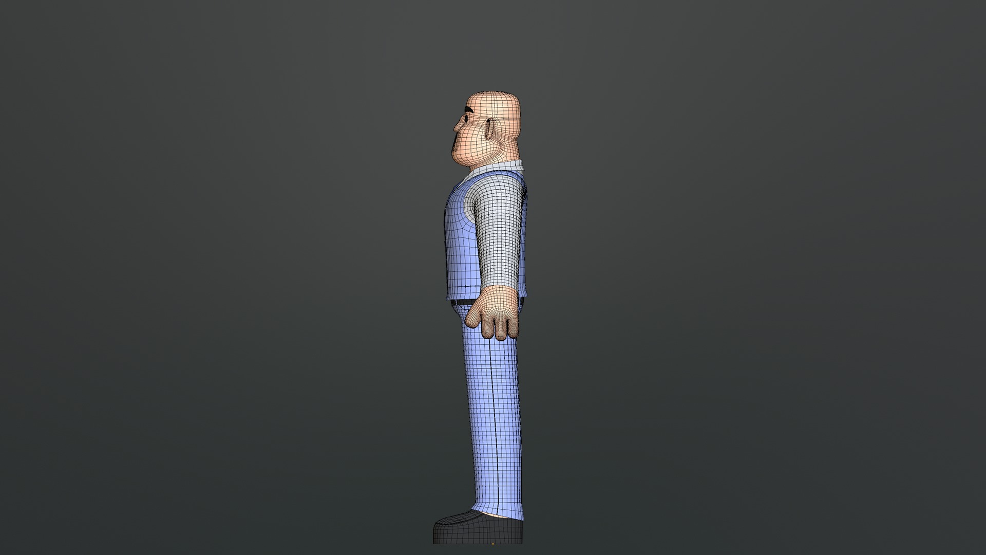 Minimal Man Suit Low-poly 3D model_21