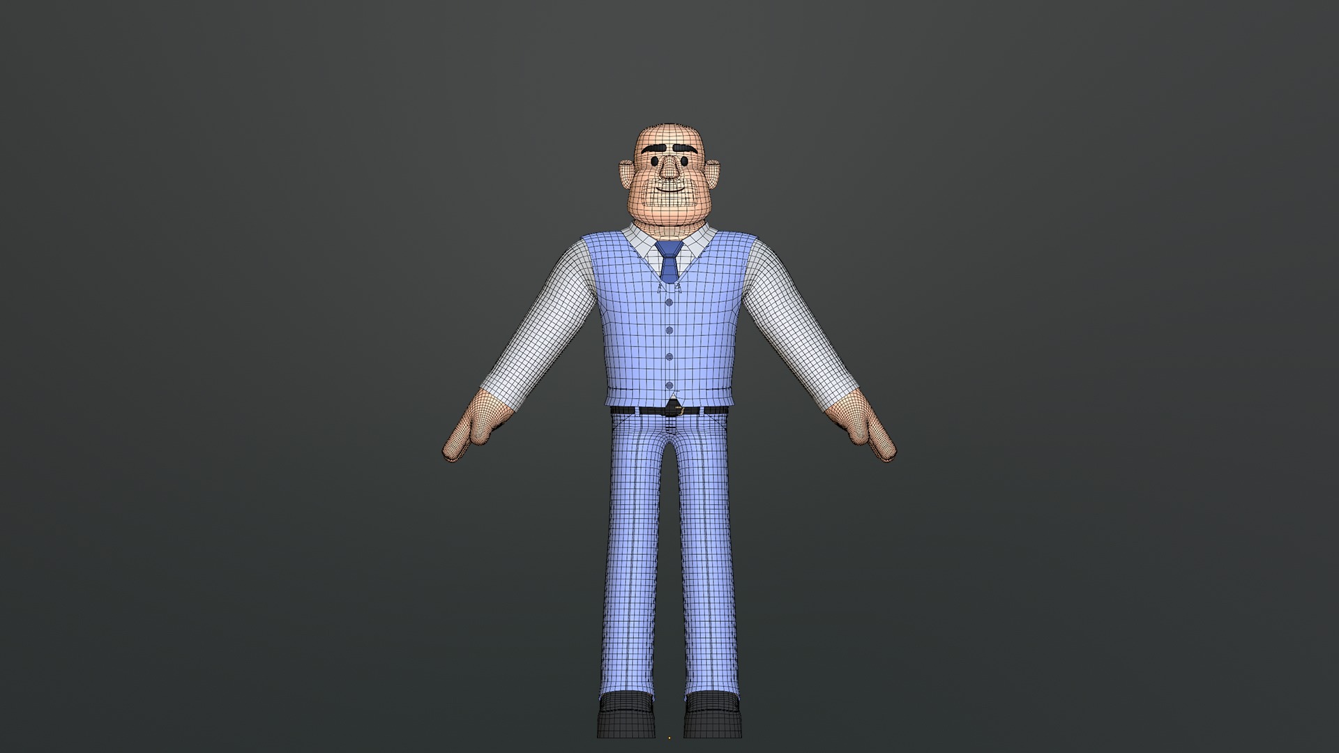 Minimal Man Suit Low-poly 3D model_18