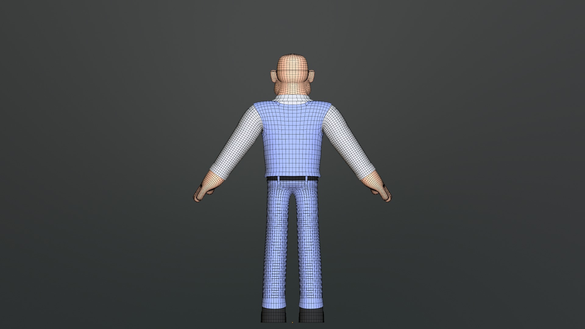 Minimal Man Suit Low-poly 3D model_20