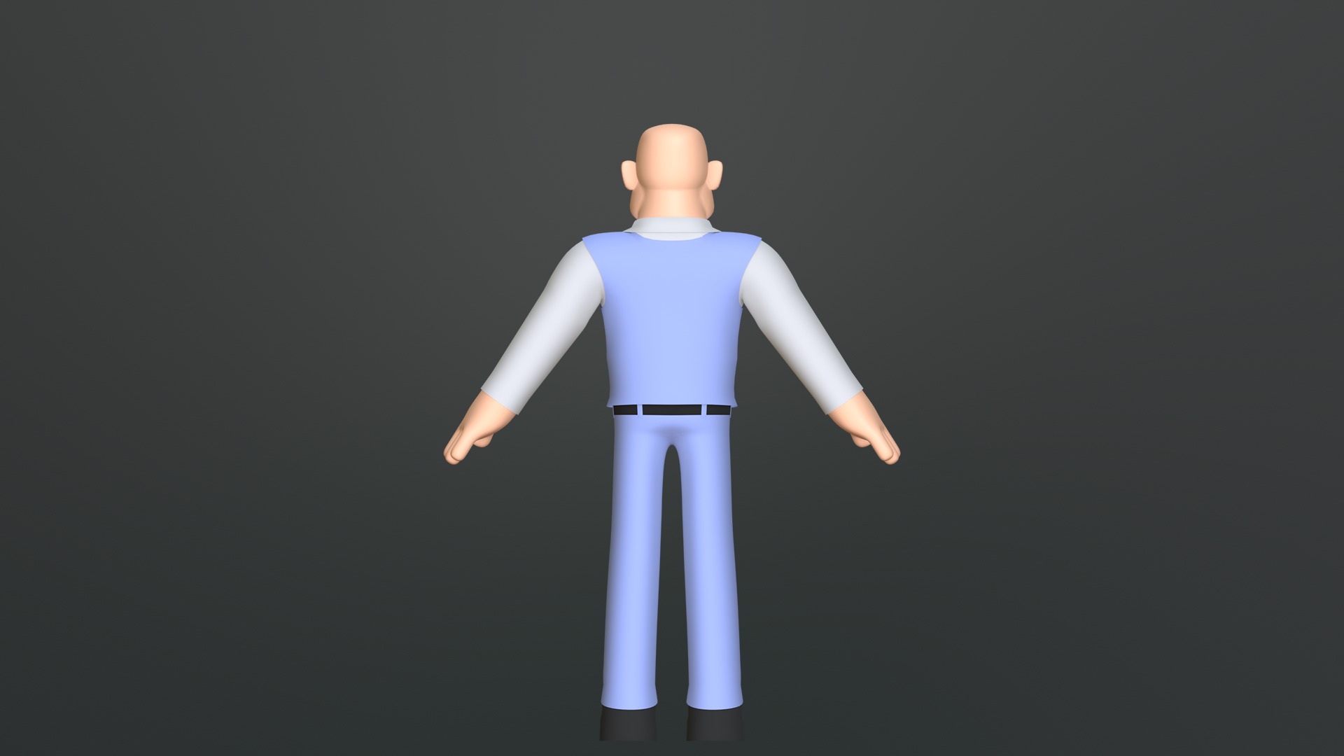 Minimal Man Suit Low-poly 3D model_16