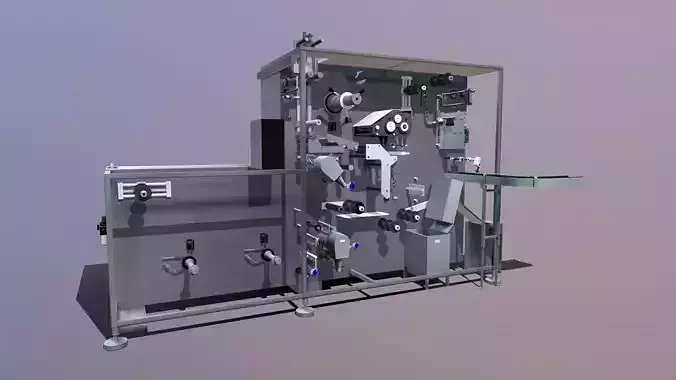 Blister Machine Low-poly 3D model