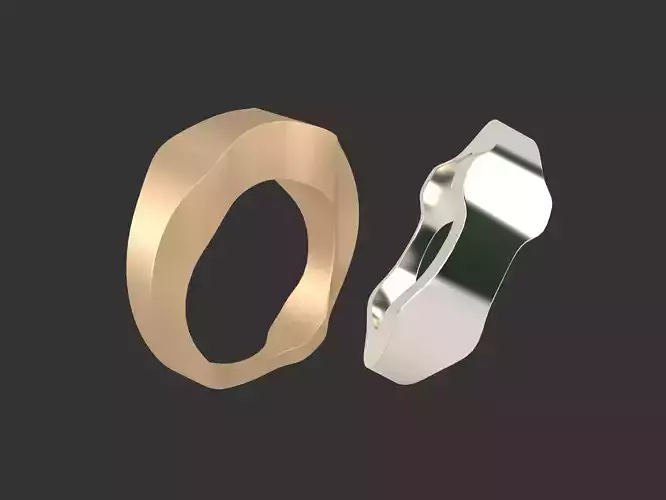 AMORF Ring   Stl  Obj  Stp Files for 3D Jewelry Print 3D print model