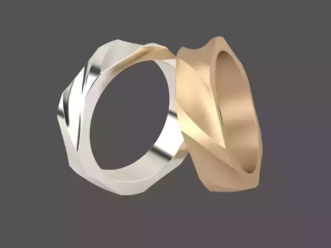 SADE Ring Printable  Stl  Obj  Stp Files  for 3D Jewelry Print