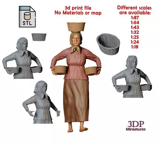 N5 Farmers woman carrying Baskets