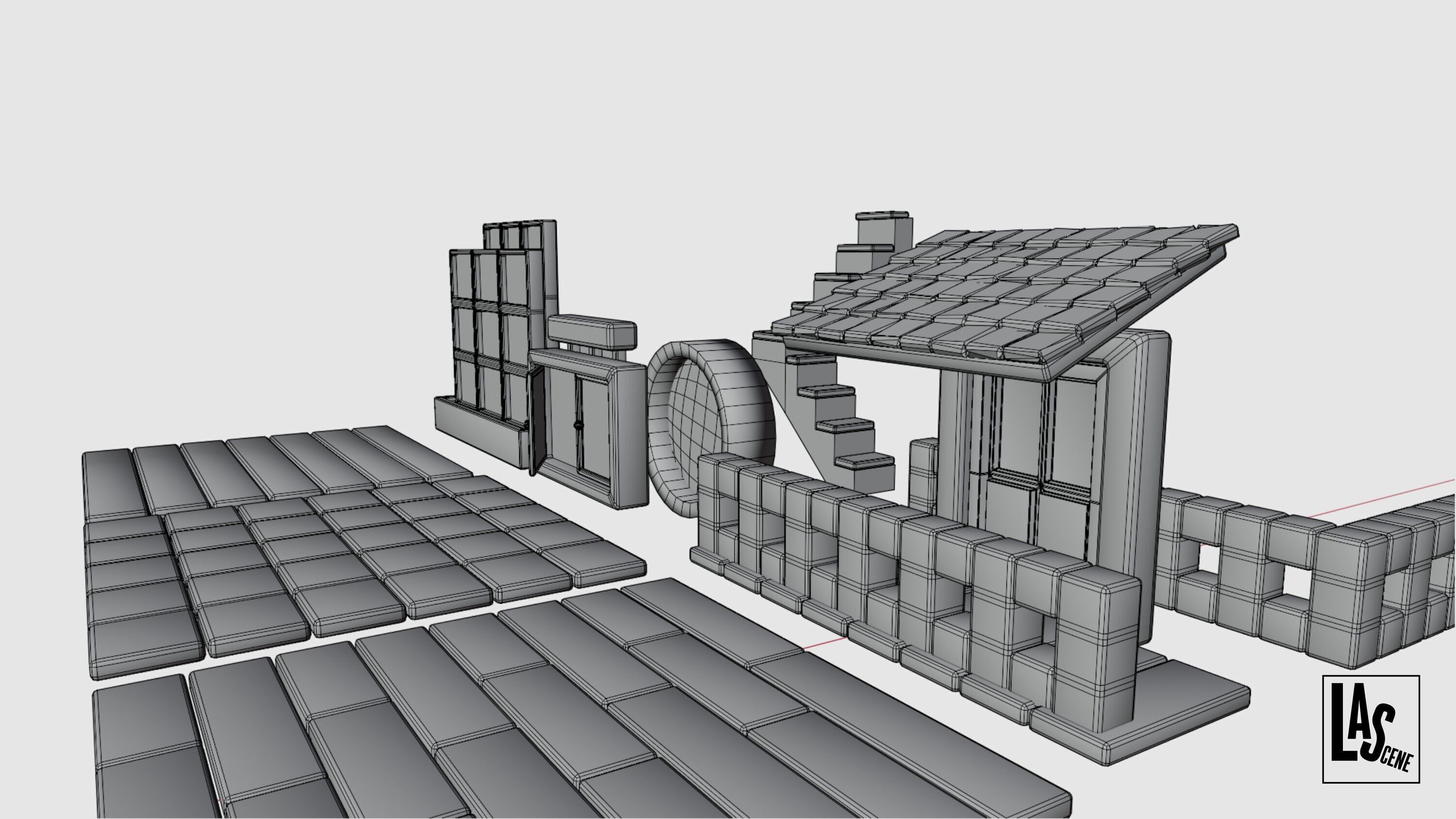 Cute Interior Assets Low-poly 3D model_14