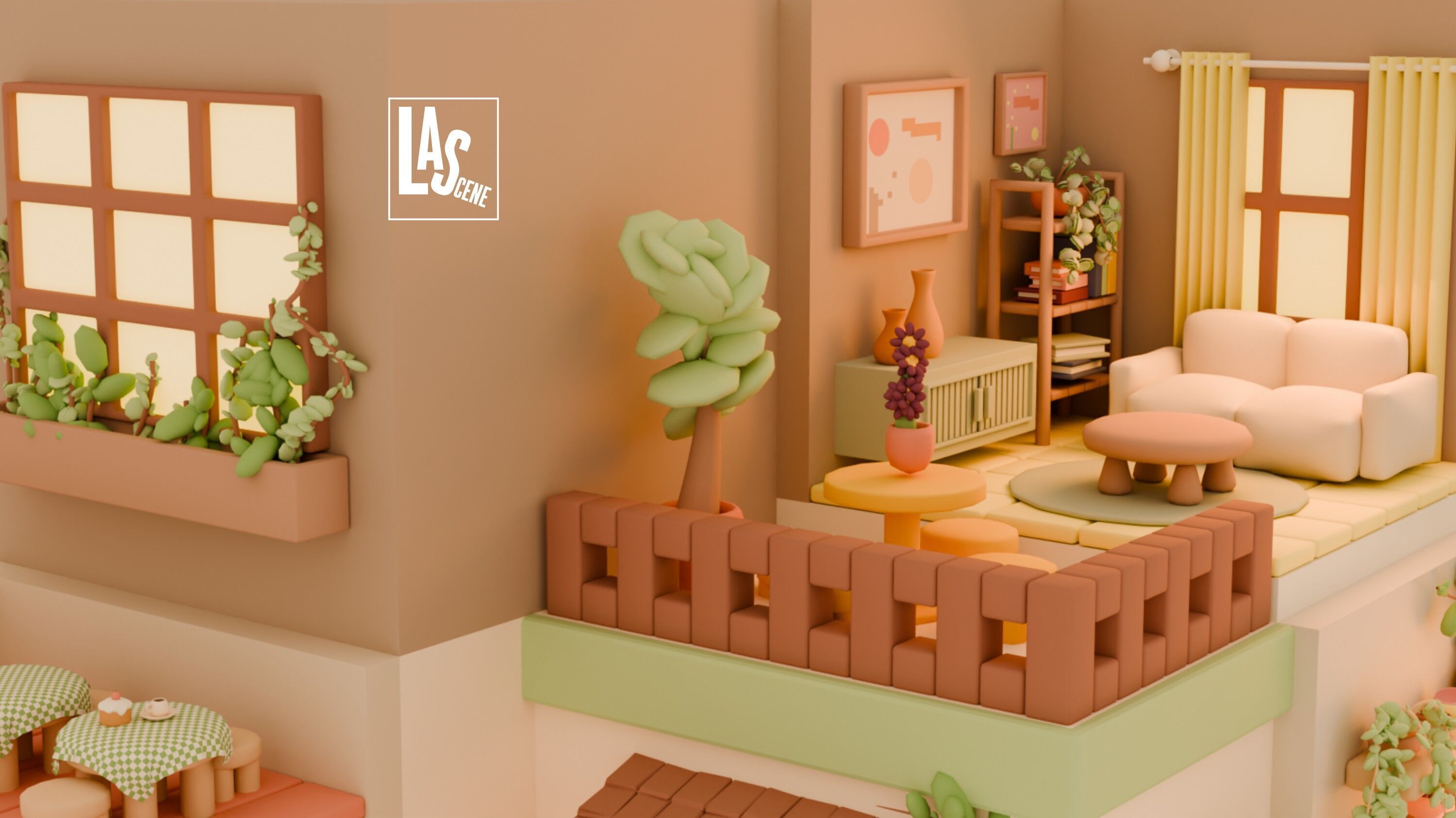 Cute Interior Assets Low-poly 3D model_3
