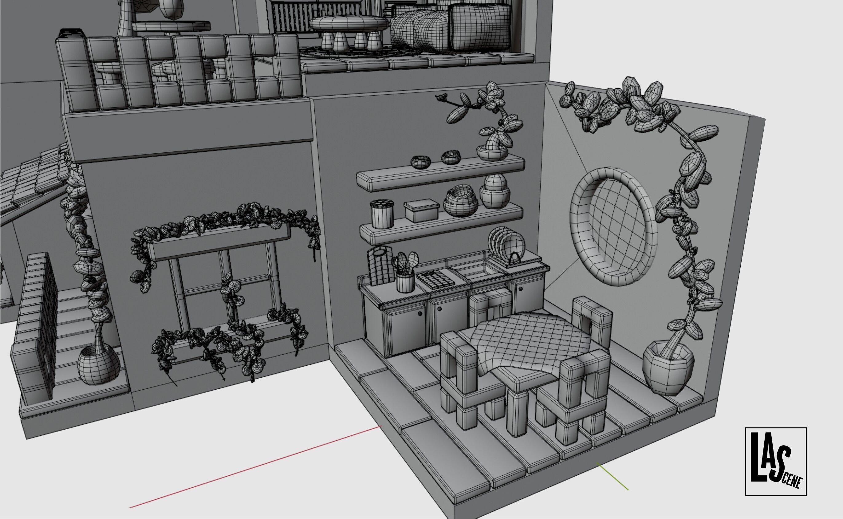 Cute Interior Assets Low-poly 3D model_10