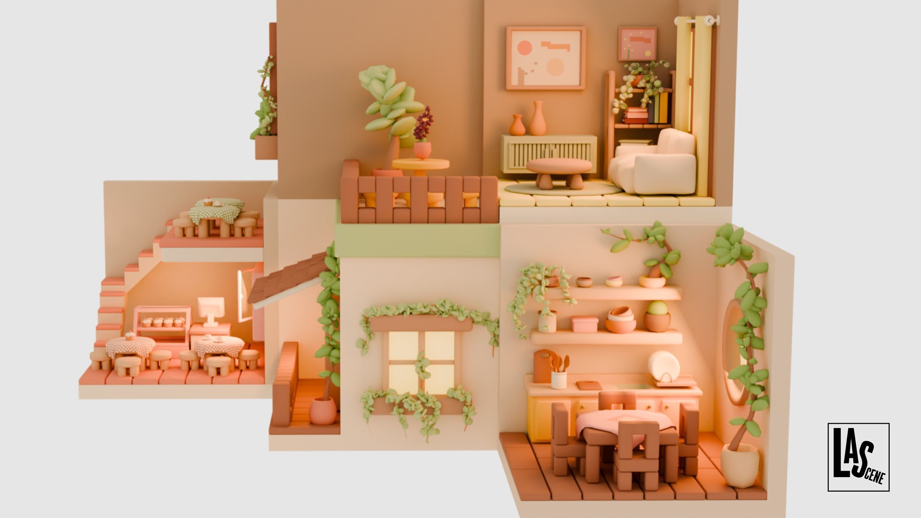 Cute Interior Assets Low-poly 3D model_5