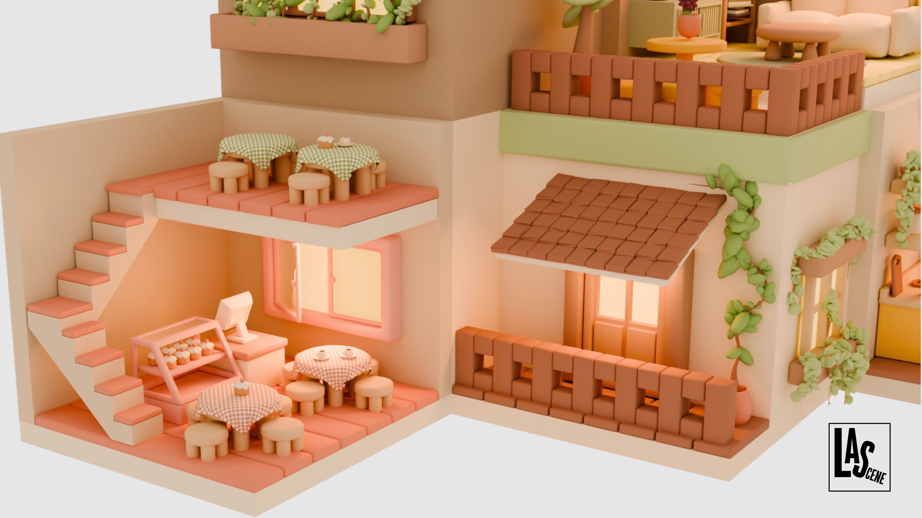 Cute Interior Assets Low-poly 3D model_2