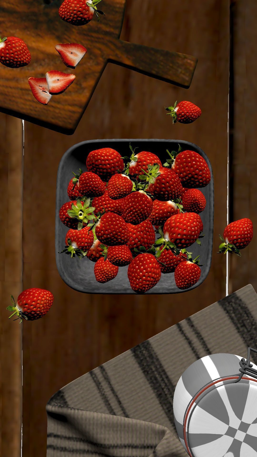 polypasta - strawberry studio scene 3D model_3