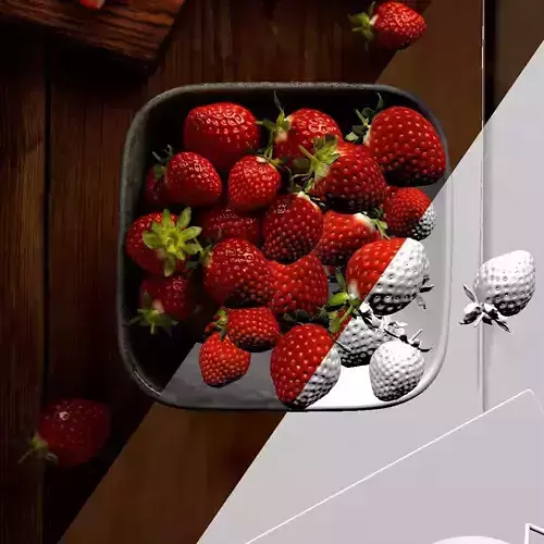 polypasta - strawberry studio scene