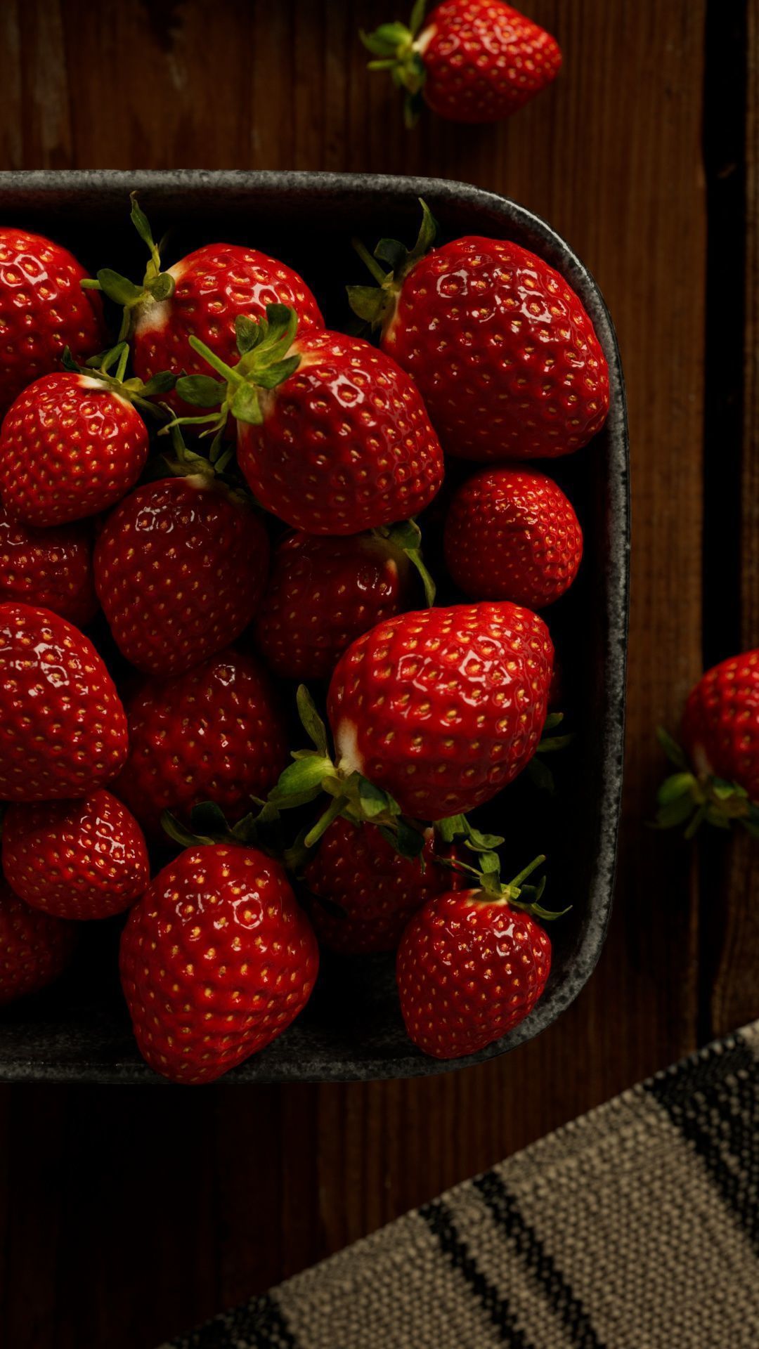 polypasta - strawberry studio scene 3D model_5