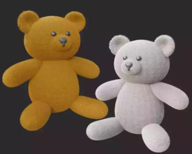 Teddy bear Low-poly 3D model