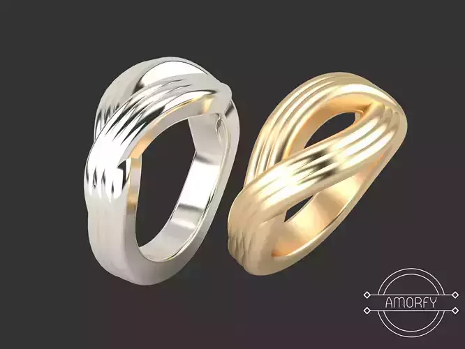 PUZZLE Ring  Stl  Obj  Stp Files for 3D Jewelry Print