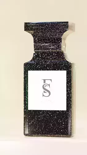 Luxury Black Speckled Perfume Bottle 3D Model