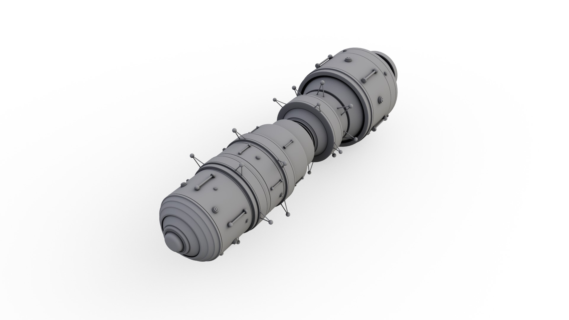 Interstellar Probe Low-poly 3D model_3