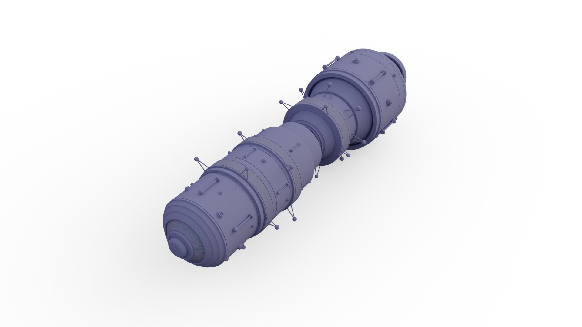 Interstellar Probe Low-poly 3D model_4