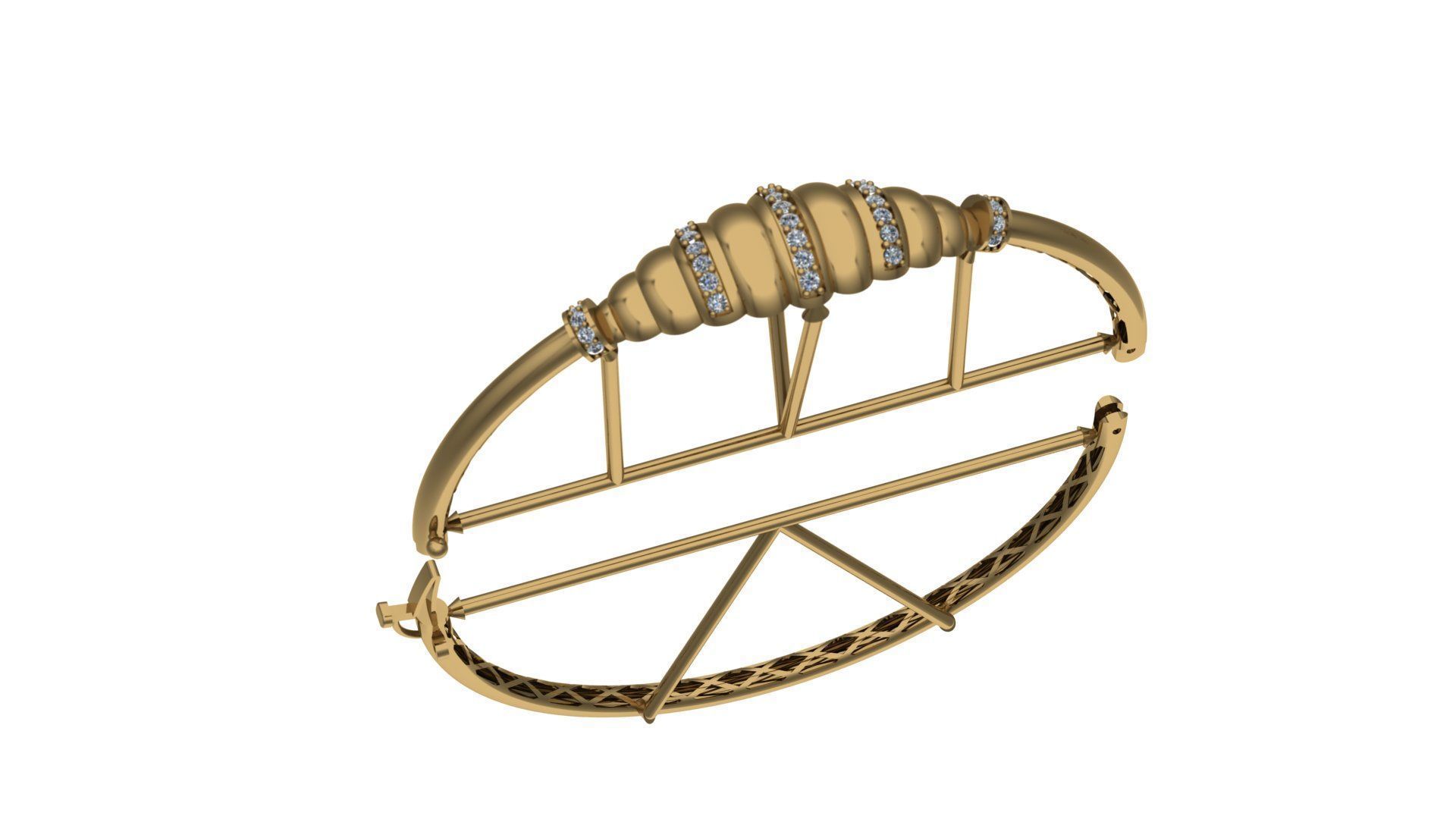 jewelry  5 Bracelet  pipe - cylindre 3D print model_1