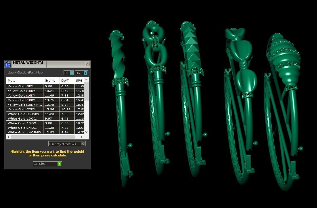 jewelry  5 Bracelet  pipe - cylindre 3D print model_6