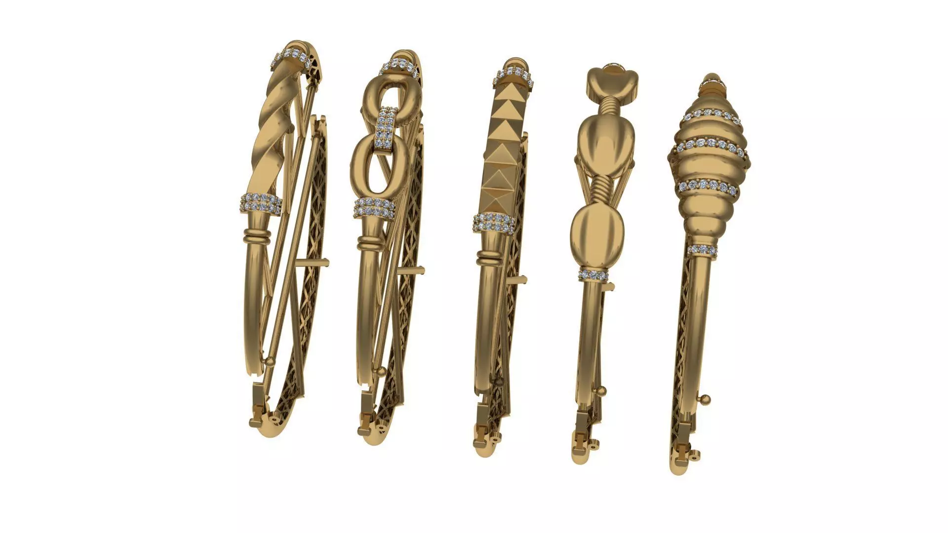 jewelry  5 Bracelet  pipe - cylindre 3D print model_0